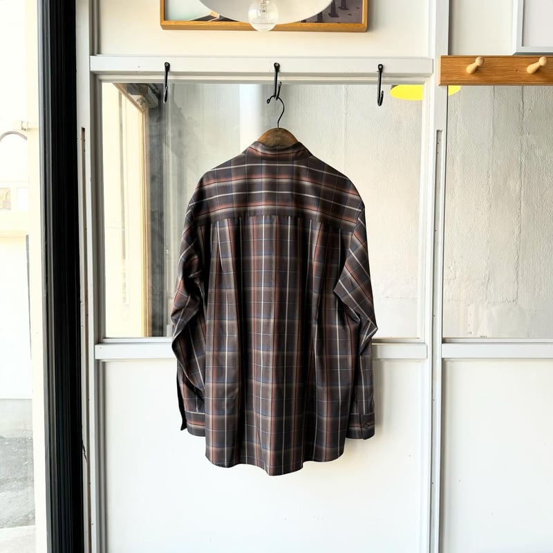 AURALEE SUPER LIGHT WOOL CHECK SHIRT | Less Hi AURALEE SUPER LIGHT WOOL CHECK SHIRT | Less Hi