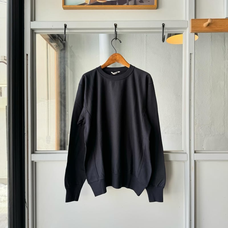 AURALEE ELASTIC HIGH GAUGE SWEAT P/O | Less Hi AURALEE ELASTIC HIGH GAUGE SWEAT P/O | Less Hi