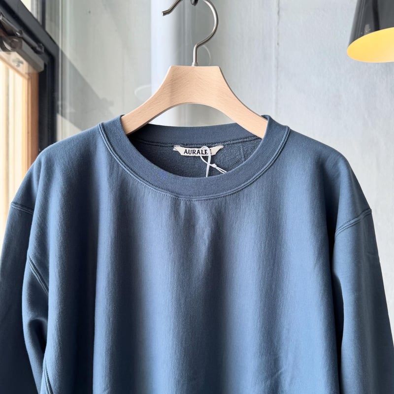 AURALEE ELASTIC HIGH GAUGE SWEAT P/O | Less Hi