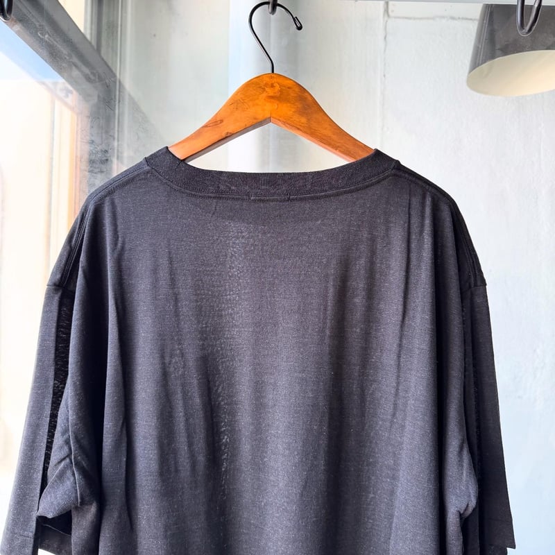 COMOLI 22ss サマーウール 半袖Tシャツ ボーダー サイズ3 COMOLI