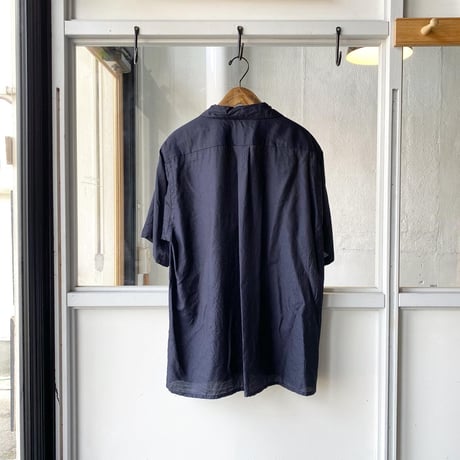 COMOLI　ウールシルク 半袖オープンカラーシャツ