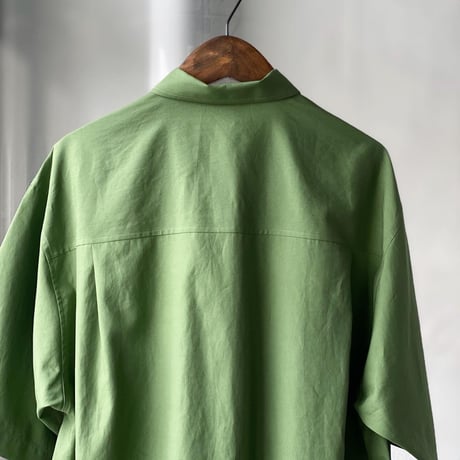 AURALEE 　 WASHED FINX TWILL BIG HALF SLEEVED SHIRT