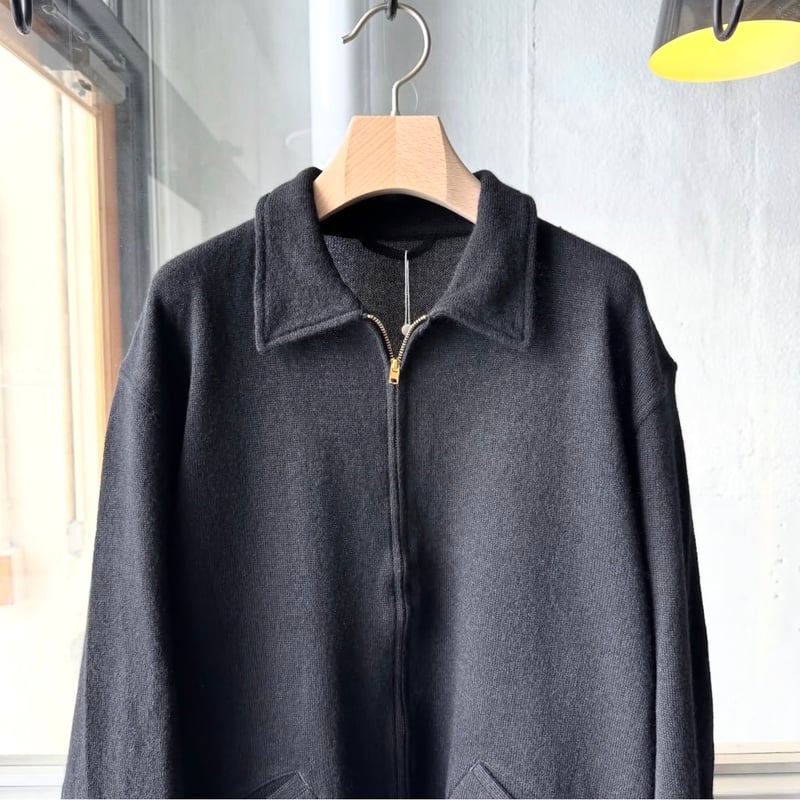 COMOLI 26ss カシミヤ和紙ジップショートジャケット size3 COMOLI カシミヤ和紙 ジップショートジャケット BLACK | CASANOVA&CO