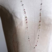 Margaret Solow 　 Square Mix Tourmaline Long Necklace