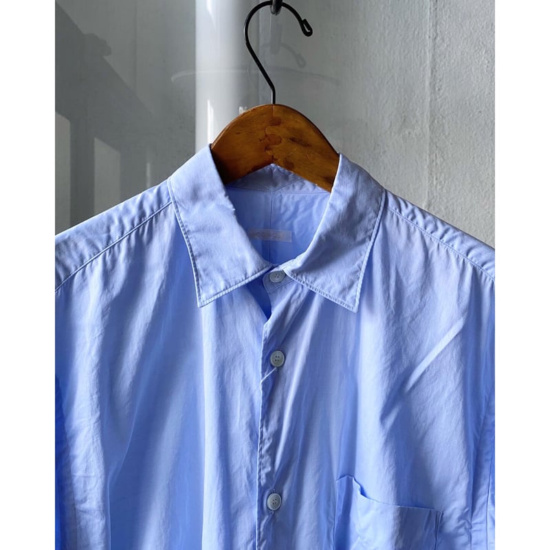 コモリ　comoli 22aw ツイルシャツ　サックス　ブルー