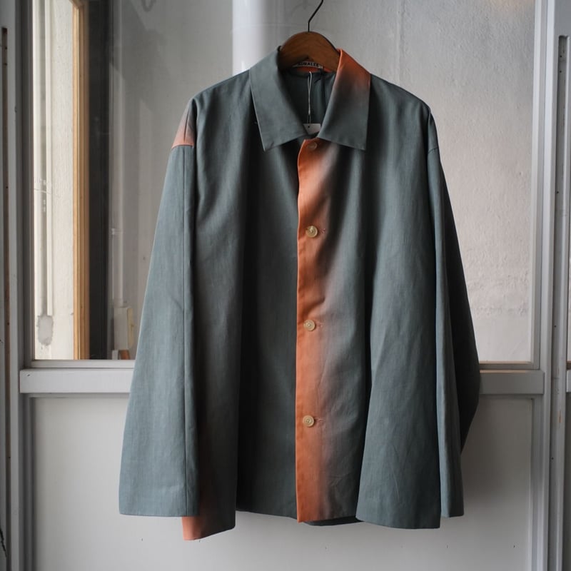 AURALEE WASHED FINX GRADATION DYED BIG BLOUZON AURALEE WASHED FINX GRADATION DYED BIG BLOUZON