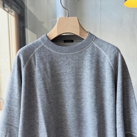 COMOLI　グレー裏毛 半袖クルー