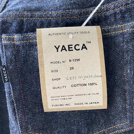 YAECA    [ WOMEN ]   デニム　ワイドテーパード　9-12W