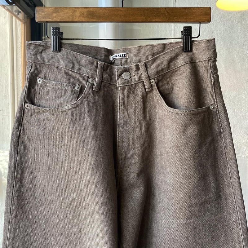 AURALEE HARD TWIST BROWN DENIM WIDE PANTS | Le AURALEE HARD TWIST BROWN DENIM WIDE PANTS | Le