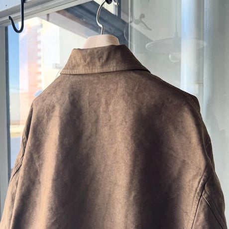 AURALEE　GARMENT-DYED ORGANIC COTTON HEAVY TWILL SHORT WORK JACKET