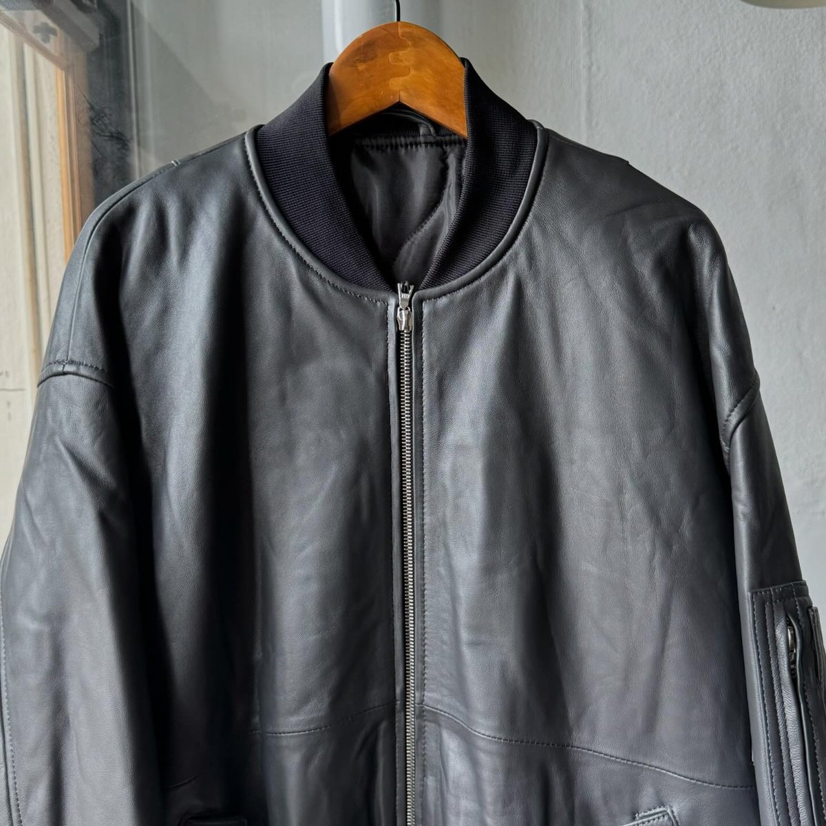 ジャケット・アウター ssstein Leather Flight Jacket ssstein LEATHER FLIGHT JACKET・BLACK - tity