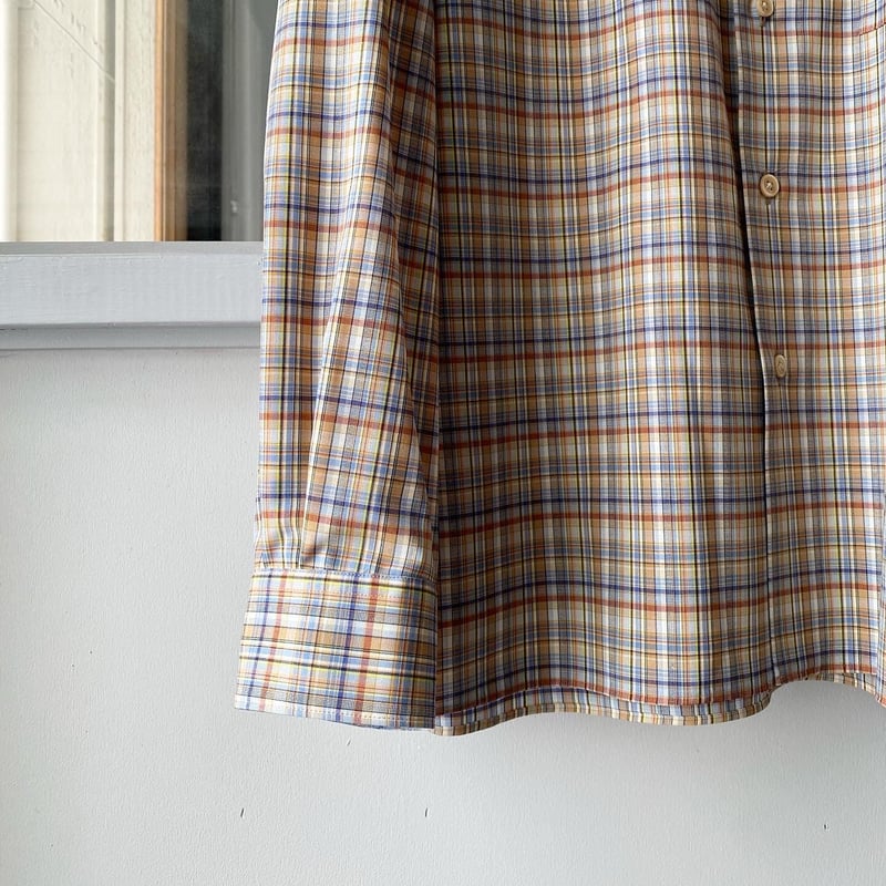 AURALEE WASHABLE SUPER LIGHT WOOL CHECK SHIRT