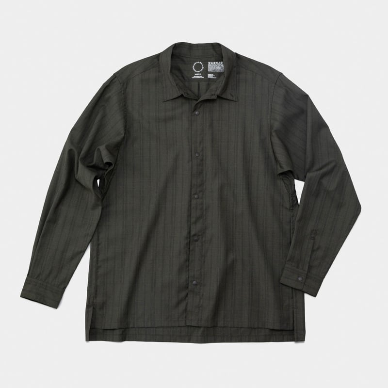 010181● 山と道 Merino shirts 長袖 チェック シャツ L