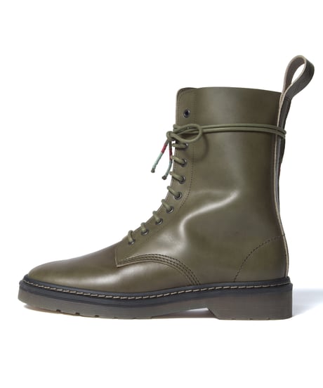 aka: 10EYELET ROUND TOE ZIP-UP BOOTS / col: KHAKI