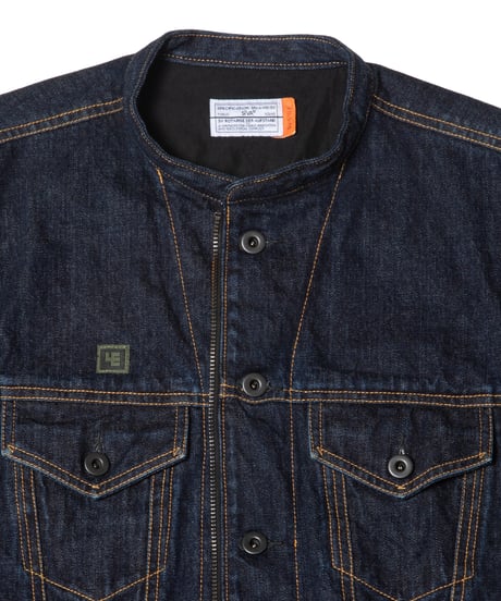 aka: DENIM GS-MK2 COMBAT OVERSIZED JACKET / col: INDIGOxBLACK