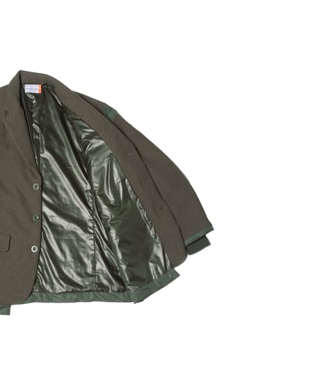 aka: PASTED TWEED DOWN WIDE BLAZER / col: SANDKHAKI_twist