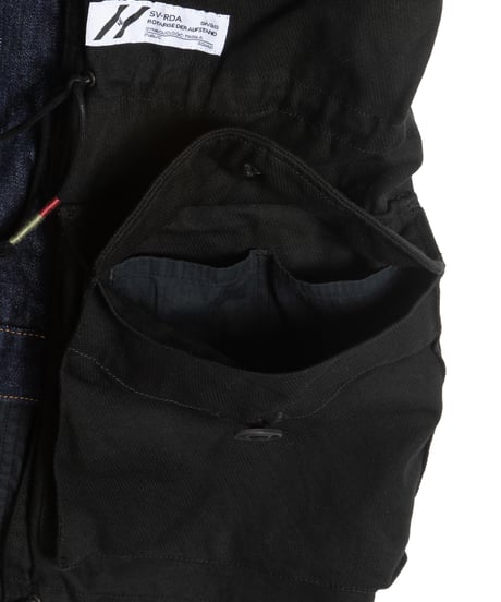 aka: DENIM GS-MK2 COMBAT OVERSIZED JACKET / col: INDIGOxBLACK