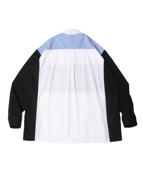 aka: PASTED SOLDIER95 BUTTONDOWN OVERSIZED SHIRTS / col: BLACK_base
