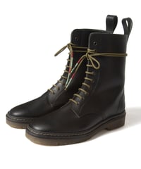 aka: 10EYELET ROUND TOE ZIP-UP BOOTS / col: BLACK