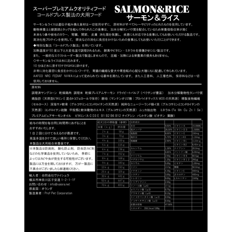 ケンネルズフェイバリット サーモン＆ライス（コールドプレス） 7.5kg/1kg/500g/100ｇ