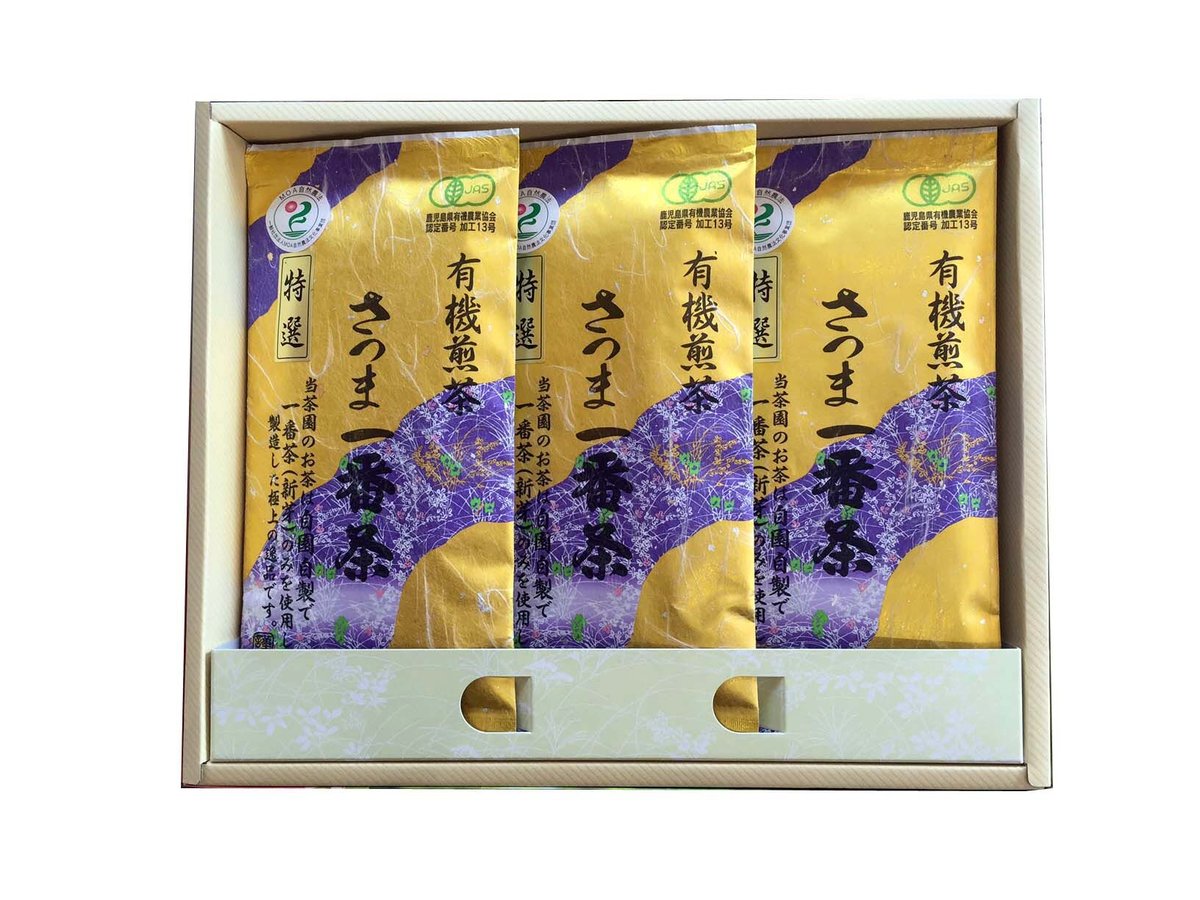 ギフトセット さつま一番茶3本セット | 瀬戸茶生産組合 kaoru園 ギフトセット さつま一番茶3本セット | 瀬戸茶生産組合 kaoru園