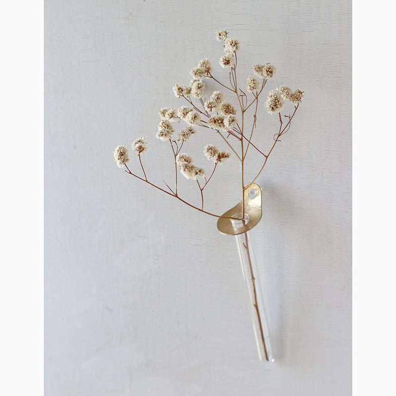 フラワースプーン ] 壁掛け花器 真鍮・黒染・錫銀・銅素地 | WATO