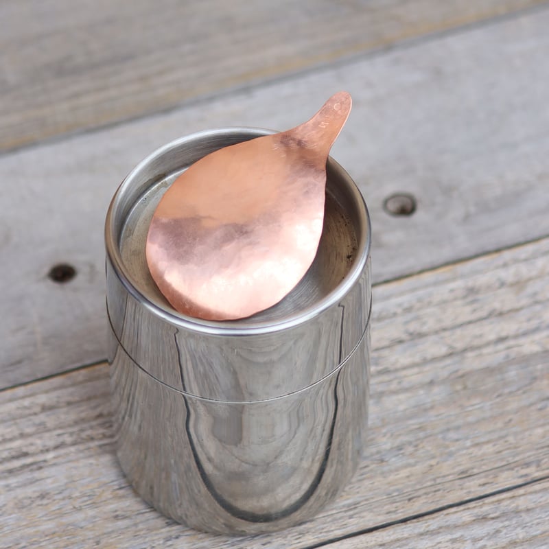 葉っぱのカタチの茶匙 [ つぶ／きらり ] [ 真鍮／純銅 ] | WATO