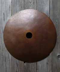 風化した純銅のシェードランプ E26お皿型330mm[一品モノ]