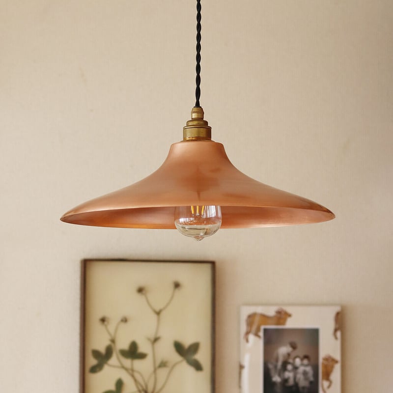 UFO型のシェードランプ E26 純銅370mm | WATO