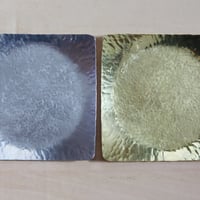 鎚目模様の四角皿    [  星皿  ]