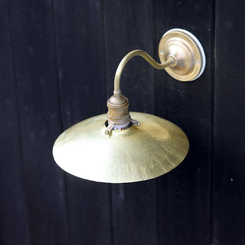 真鍮のエントランスシェードランプ E17お皿型 真鍮素地 | WATO