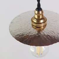 鎚目模様の小さいシェードランプ E17お皿型 アルミ120mm