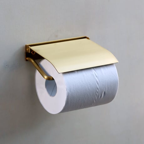 真鍮のフラップ型トイレットペーパーホルダー