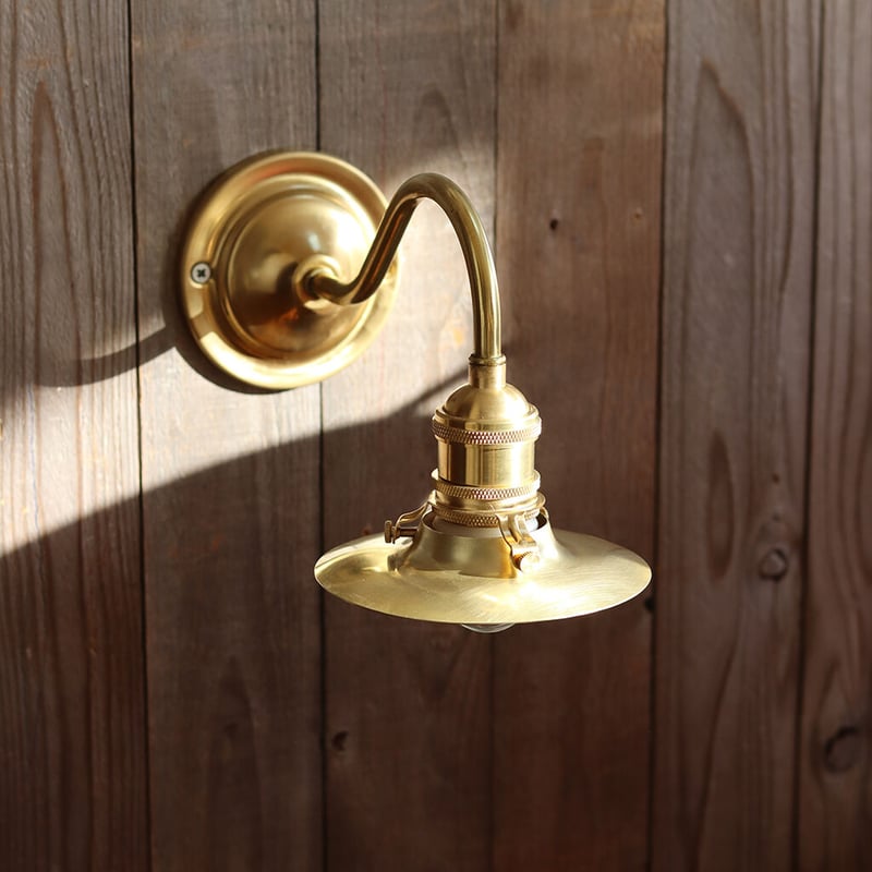 真鍮のエントランスシェードランプ E17お皿型 真鍮素地 | WATO