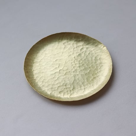 鎚目模様の真鍮小皿　 [　満月　]