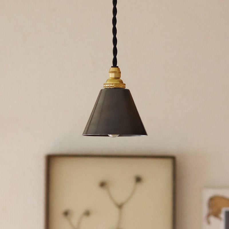 純銅の黒染カップシェードランプ E17 | WATO