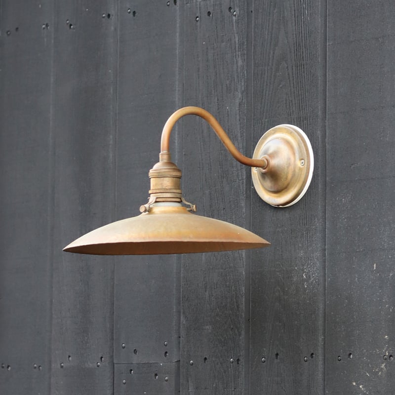 真鍮のエントランスシェードランプ E17お皿型 真鍮素地 | WATO