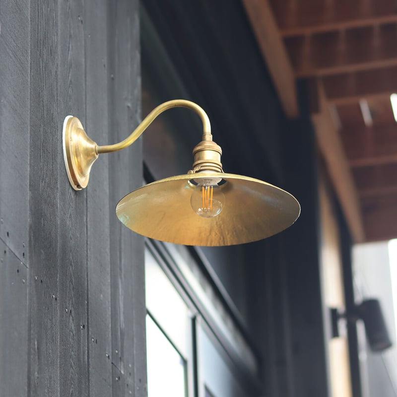 真鍮のエントランスシェードランプ E17お皿型 真鍮素地 | WATO