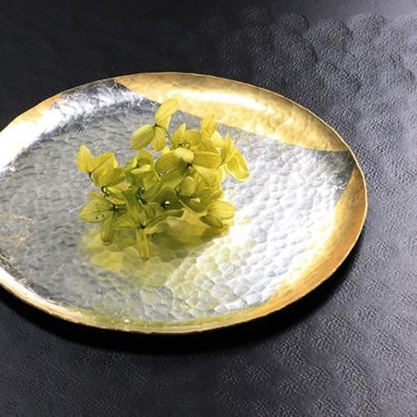 満月平箔皿　[　五寸　]