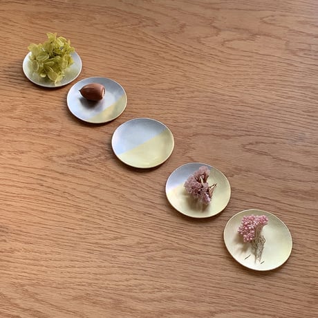 月豆皿　満ち欠け5枚セット