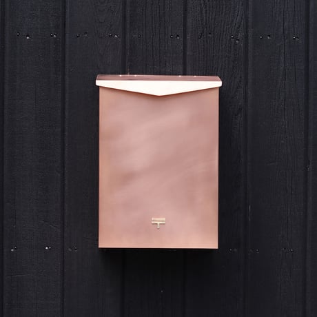 真鍮ポスト　横型　 +表札 [  受注生産  ]