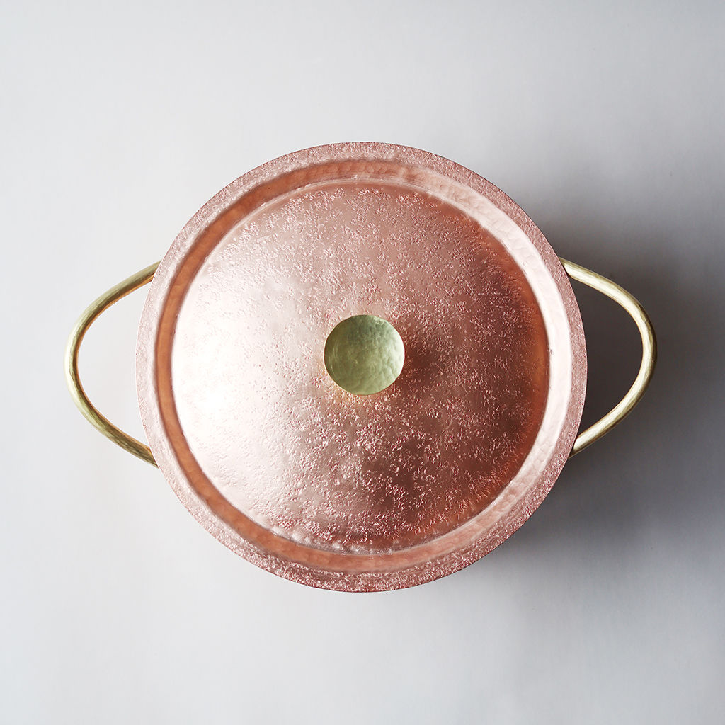 鎚目模様の純銅鍛金 両手鍋20cm＜受注生産＞ | WATO