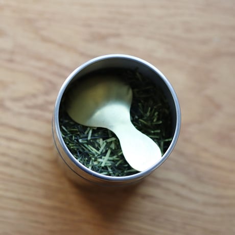 鎚目模様の真鍮茶匙