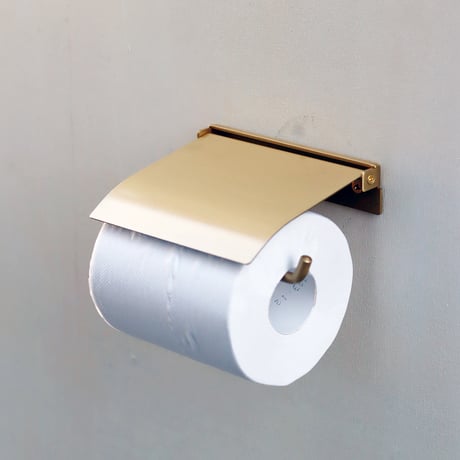 真鍮のフラップ型トイレットペーパーホルダー