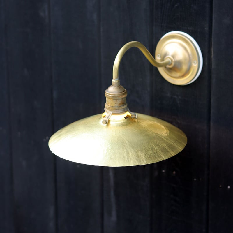 真鍮のエントランスシェードランプ E17お皿型 真鍮素地 | WATO