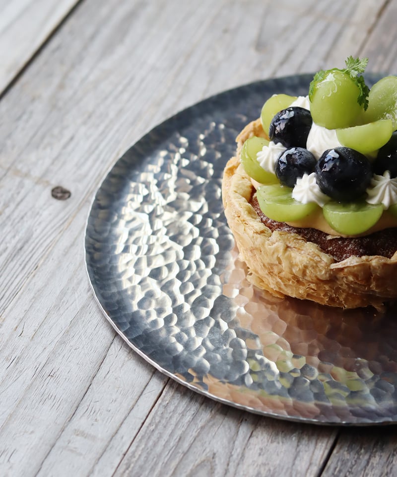 鎚目模様のアルミトレイとガラスドーム [ L 1 ] | WATO