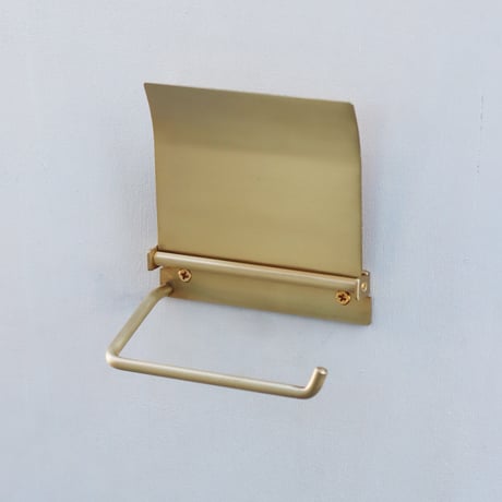 真鍮のフラップ型トイレットペーパーホルダー