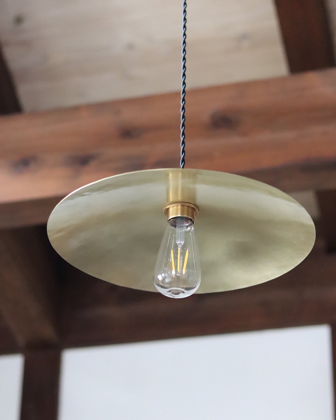 大きい真鍮シェードランプ E26お皿型 355mm プレーン | WATO