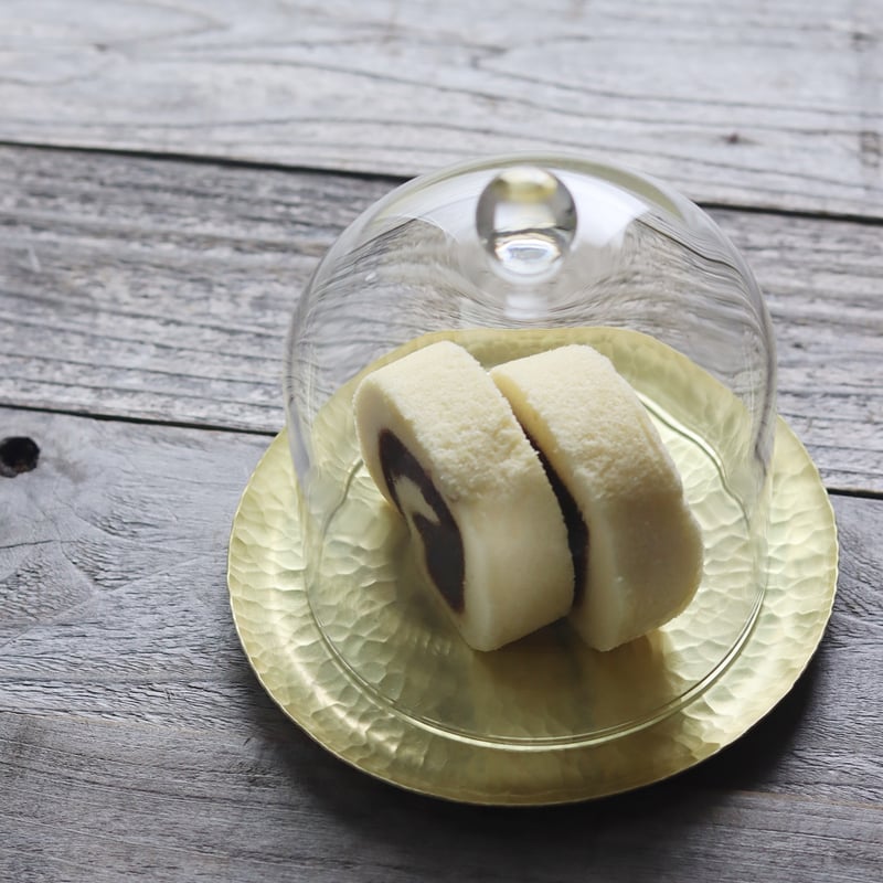 真鍮トレーとガラスドームM ［ ハンマートーン ］ | WATO