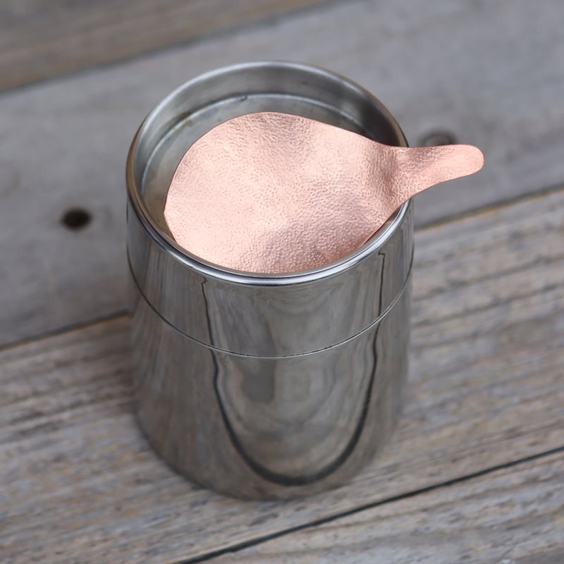 葉っぱのカタチの茶匙 [ つぶ／きらり ] [ 真鍮／純銅 ] | WATO